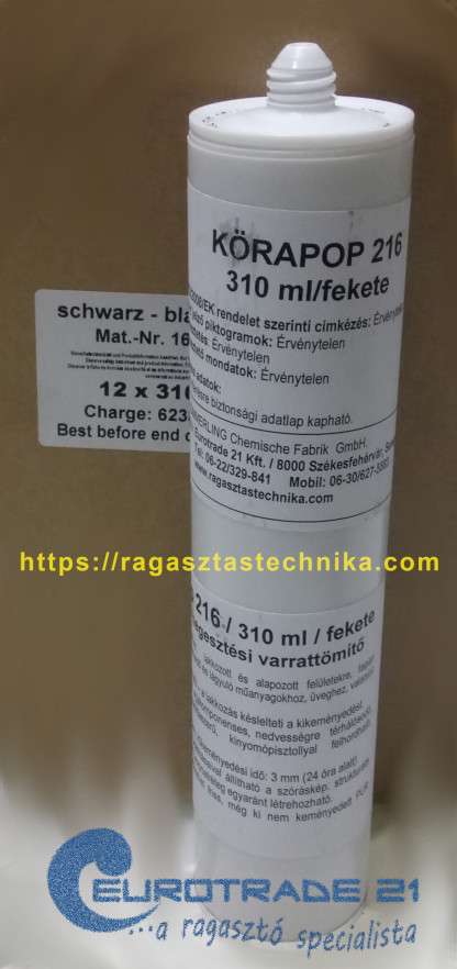 szórható varrattömítő - Körapop 216 / 310 ml / fekete