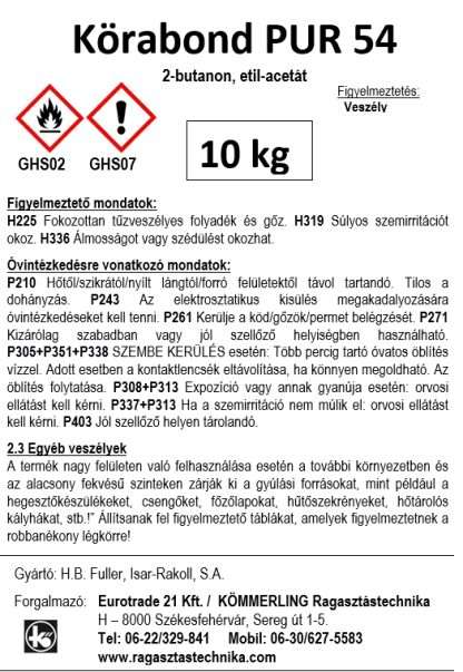 talp előkenő_Körabond Pur 54 10 Kg_címke