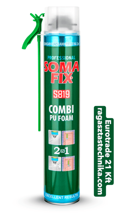 Purhab, Combi 2in1 kitöltő és szerelőhab, pisztolyos és kézi, 750 ml